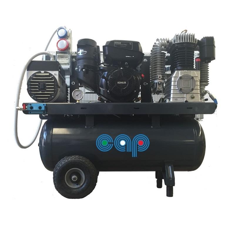 wolf dichtbij Onvermijdelijk Compressor & generator combi. (benzine aangedreven) 1Ph 230v-6,5kVA, trek  starter | Duspra
